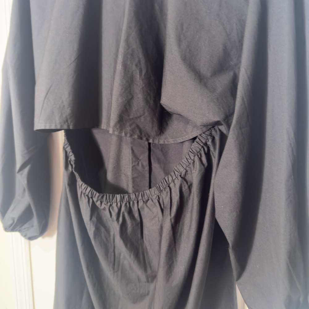 Modern Citizen Black Shirt Dress Women's Medium Button Front Minimalist Midi - Picture 9 of 11